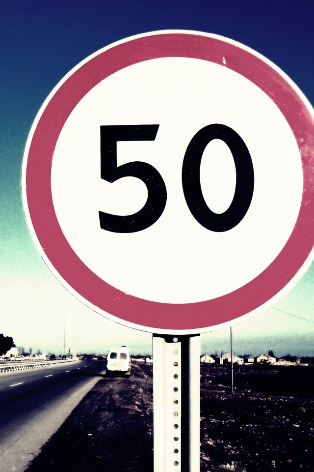 Ограничение скорости 50 км/ч обои