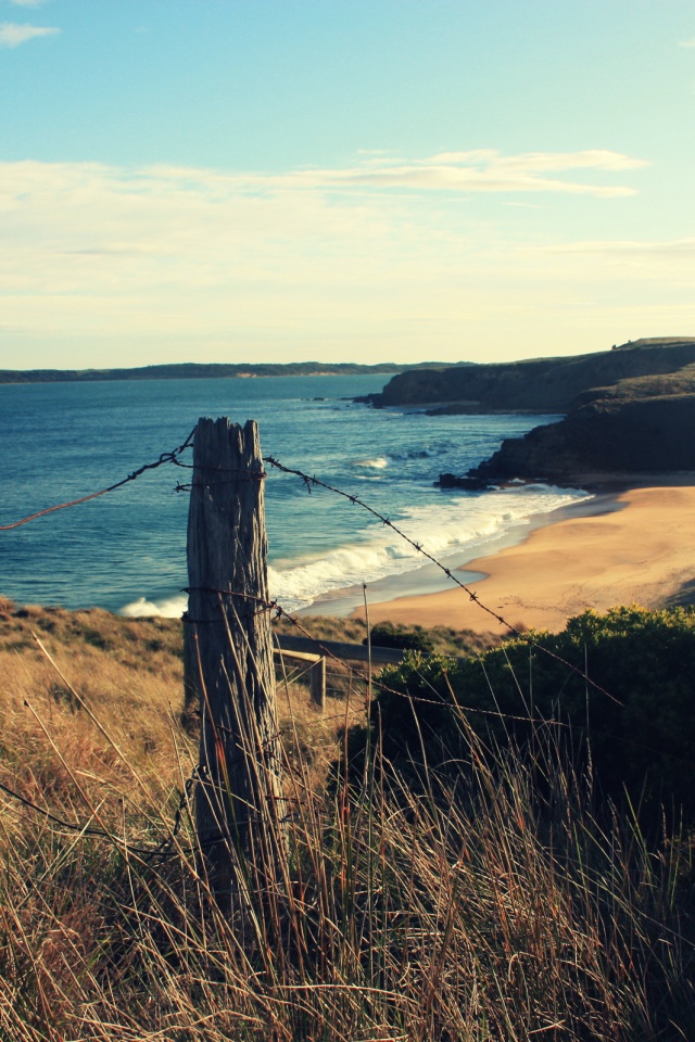 Пляж на озере обои