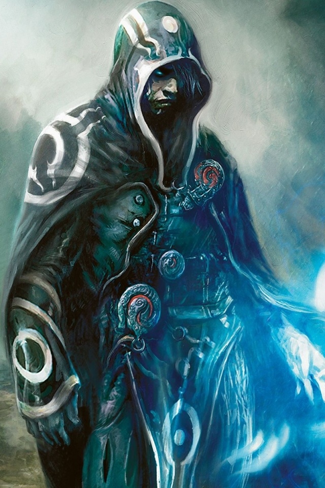 Темный маг в плаще-накидке обои