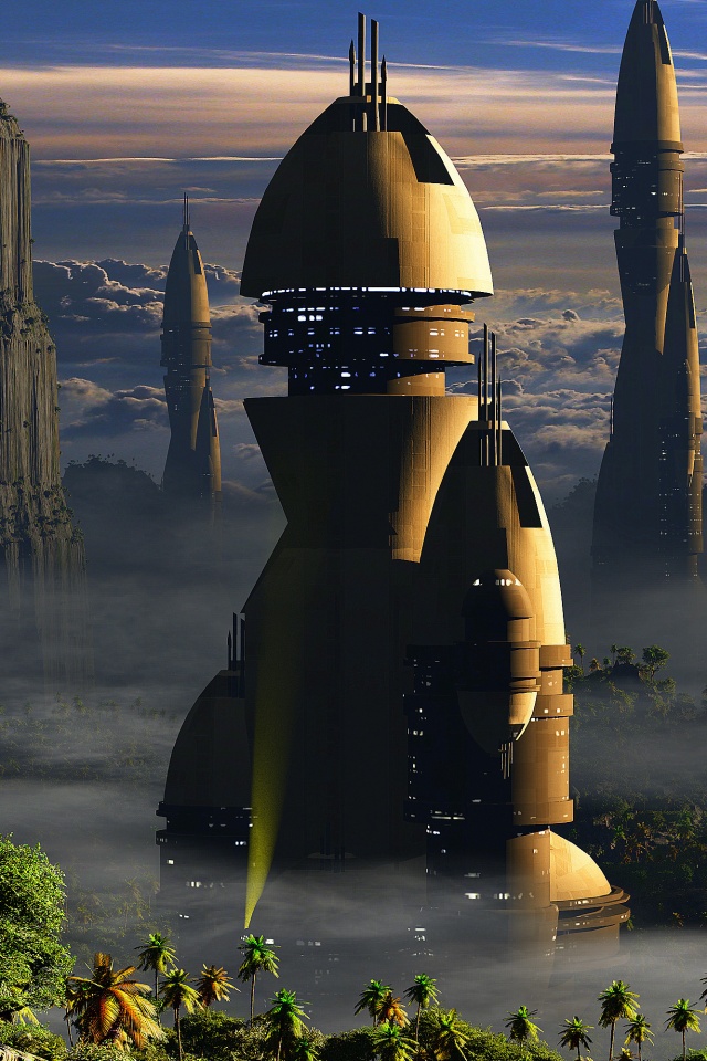 Город будущего обои