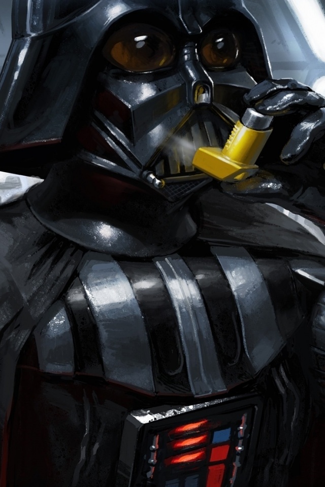 Дарт Вейдер с ингалятором обои