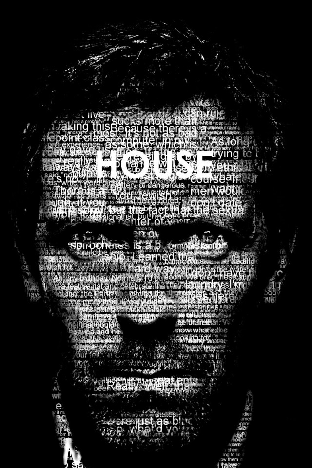 Хаус типографика обои