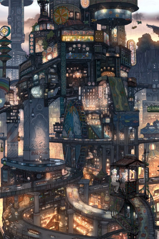 Город будущего обои