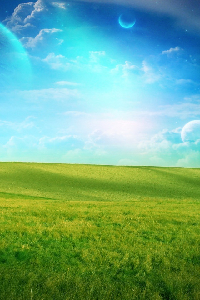 Луг на другой планете обои