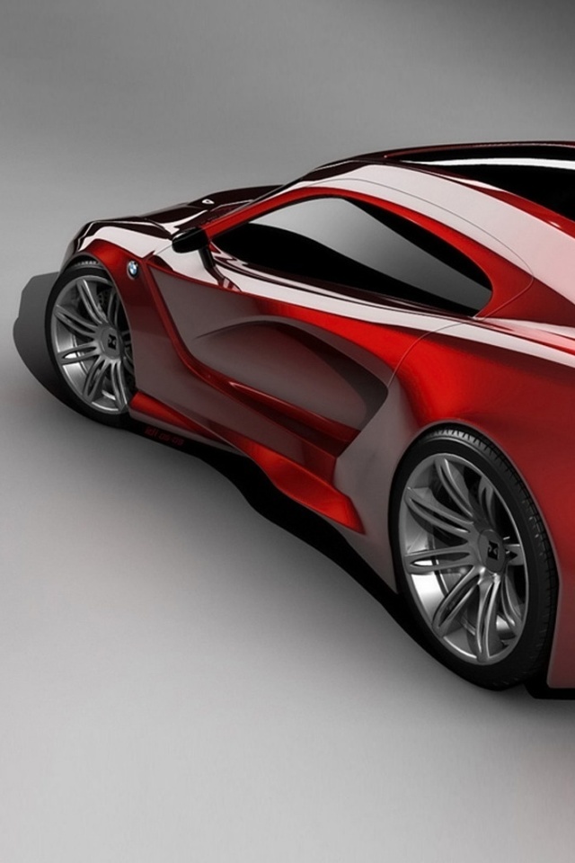 Красный концепт BMW обои