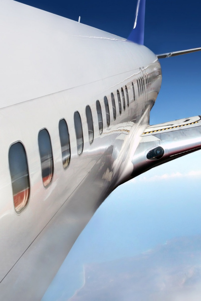 Вид на борт самолёта обои