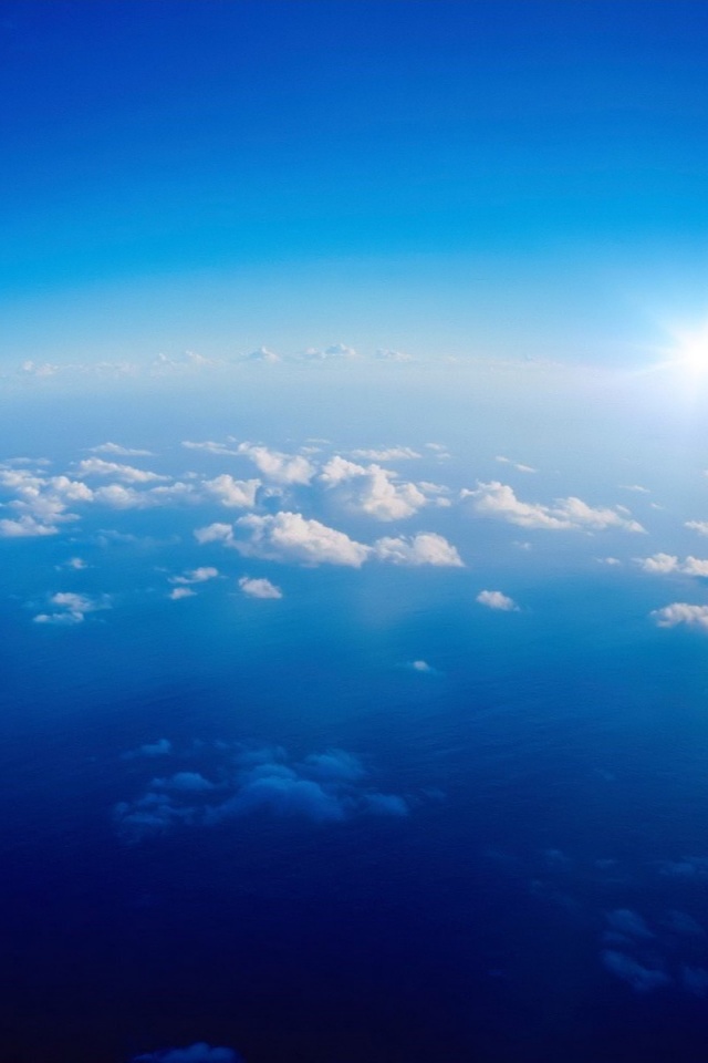 Вид с верхних слоёв атмосферы обои