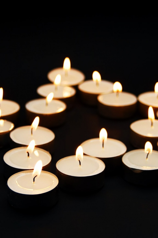 Звезда из свечек обои