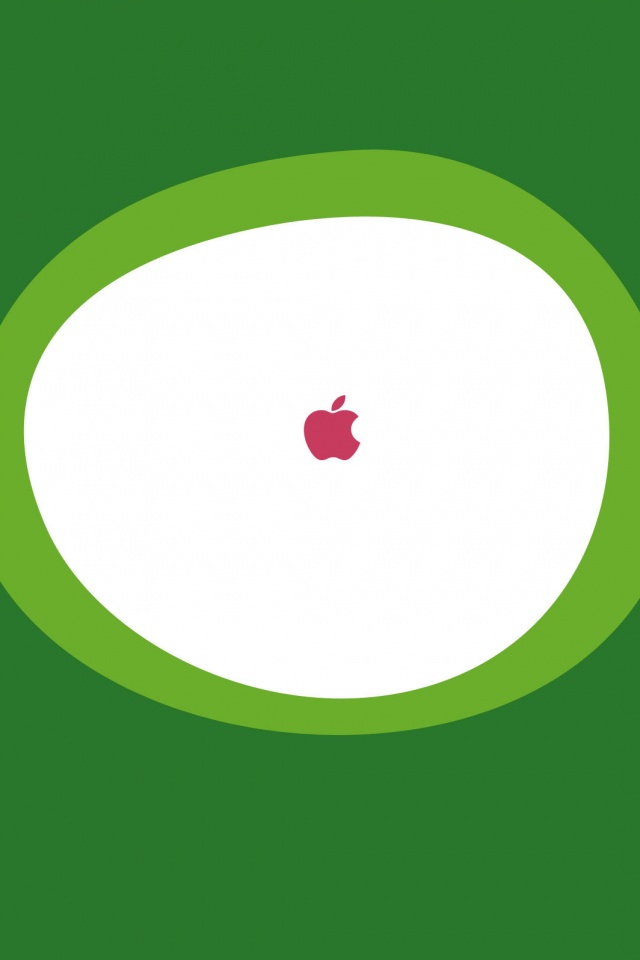 Apple в белом круге обои