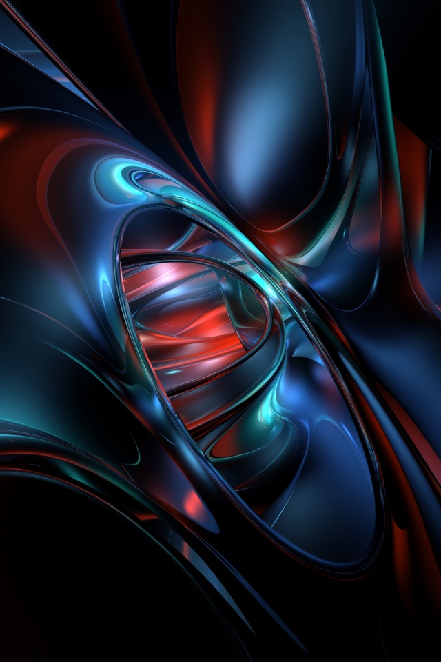 Темная переливчатая абстракция обои