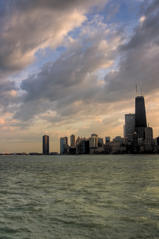 Вид на Чикаго обои