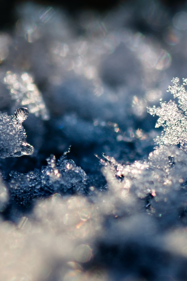 Макро фото снега обои