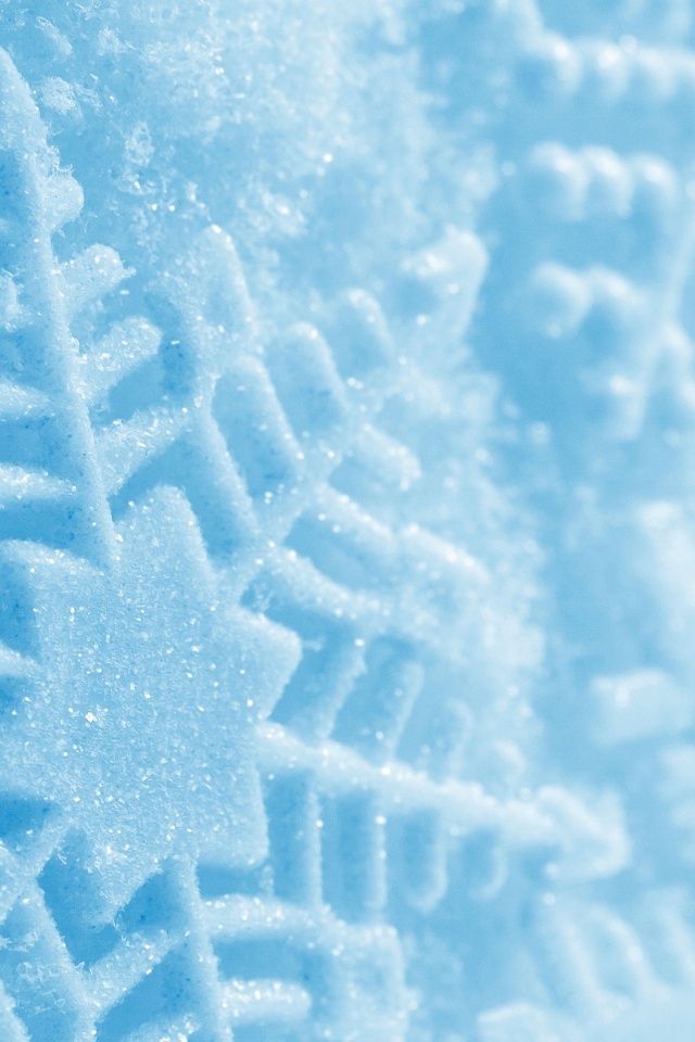 Голубая снежинка обои