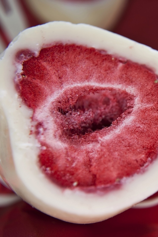 Клубника в белом шоколаде обои