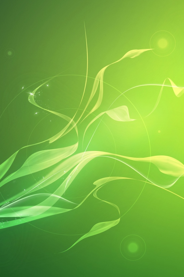 Зеленые абстрактные лепестки обои