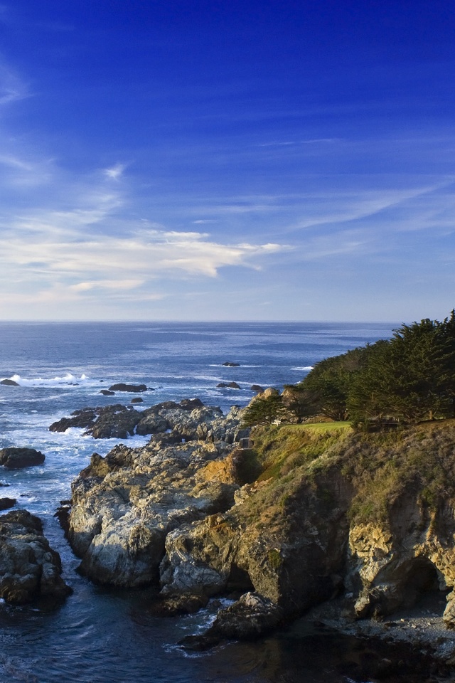 Скалистый берег обои