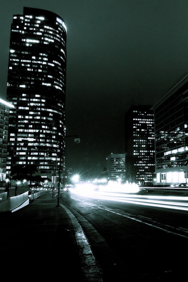 Ночные огни мегаполиса обои