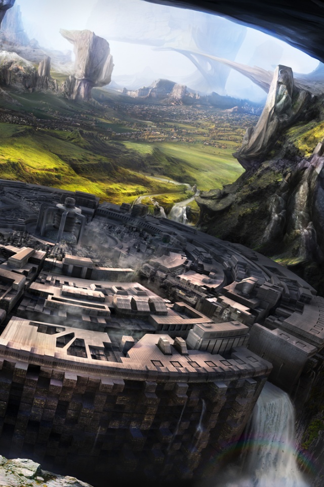 Город в скалах обои