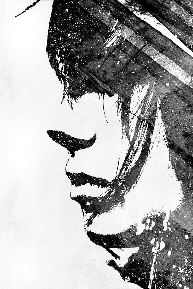 Стильные черно-белые обои обои