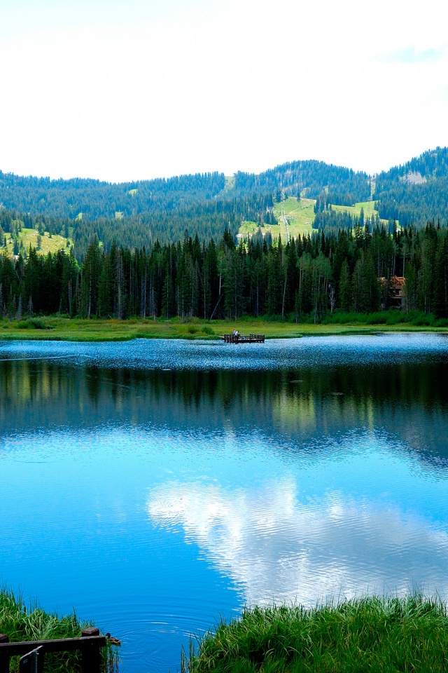 Горное озеро обои