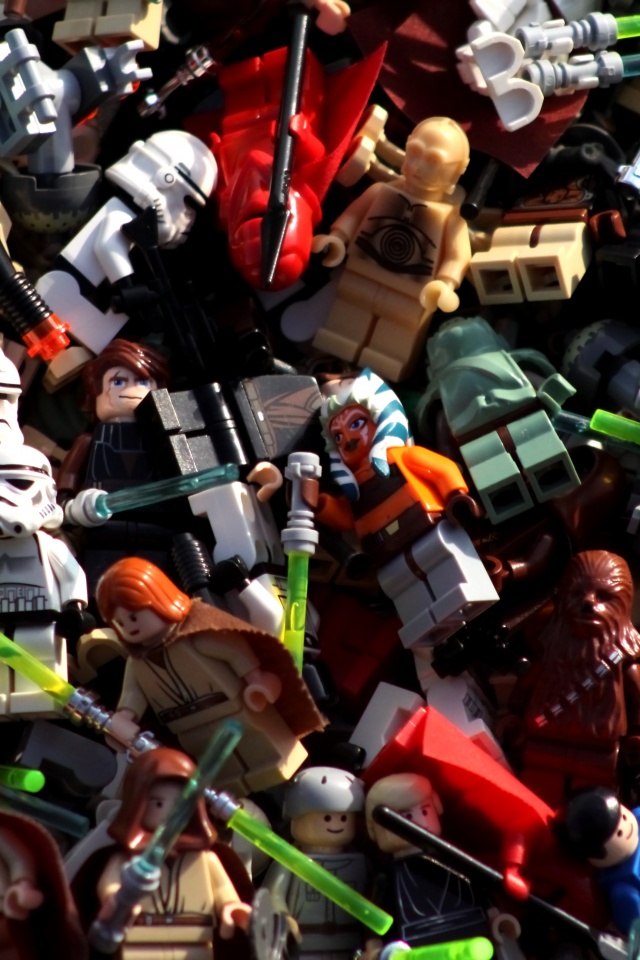 Человечки лего по мотивам звездных войн обои