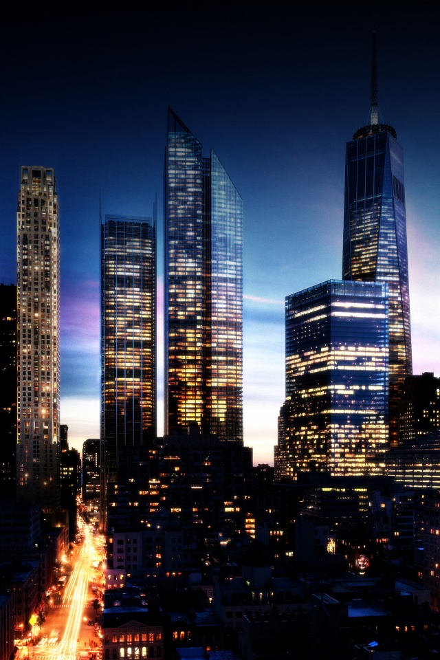 Ночной город обои