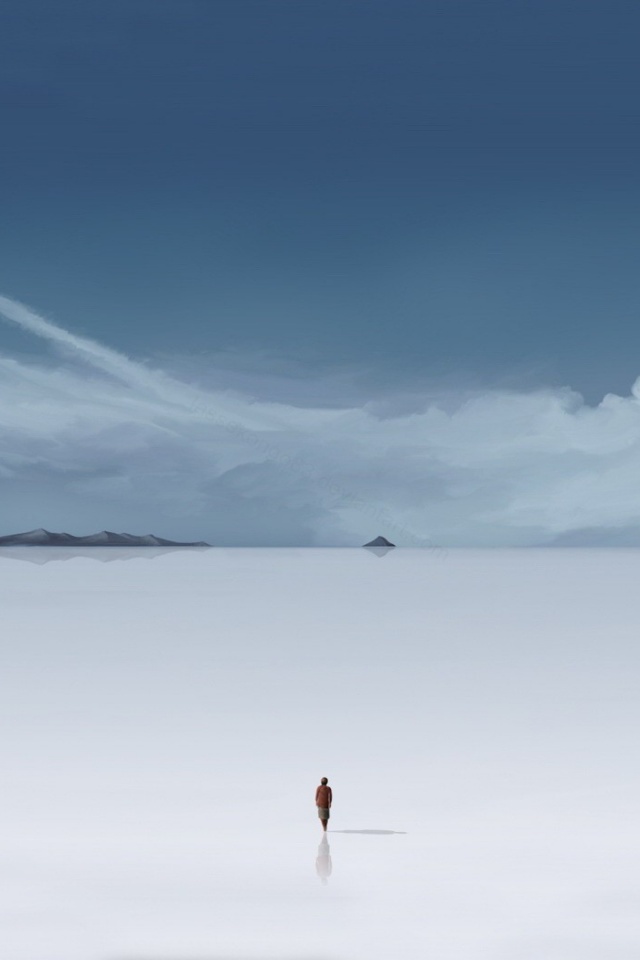 Человек и пустошь обои