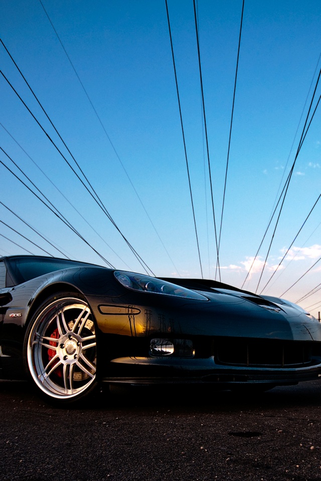 Чёрное авто обои