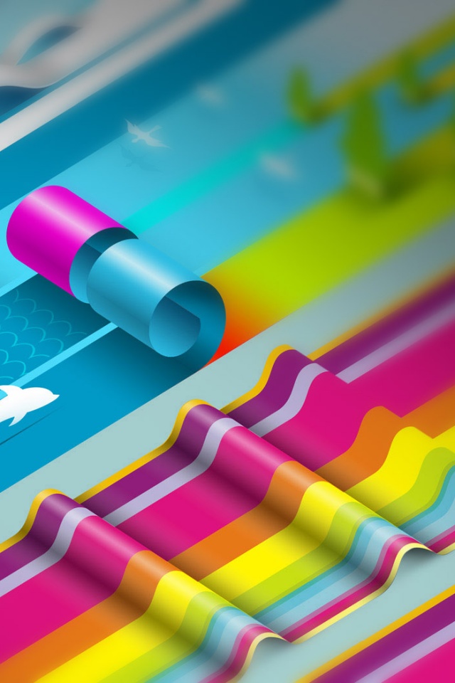 Аппликация из цветной бумаги обои