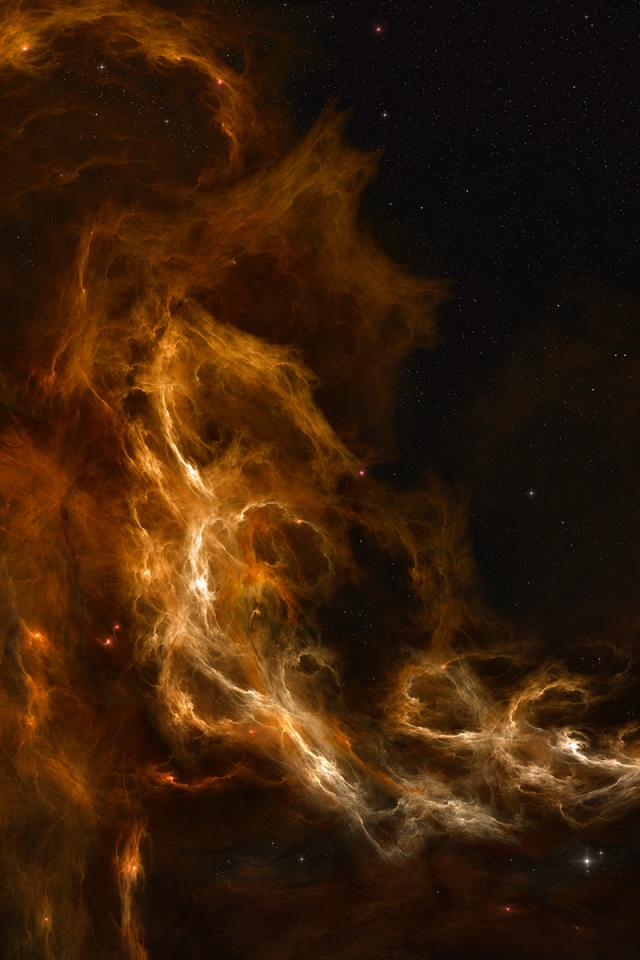 Яркая космическая туманность обои