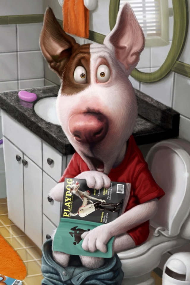 Мастурбирующий пес спалился обои