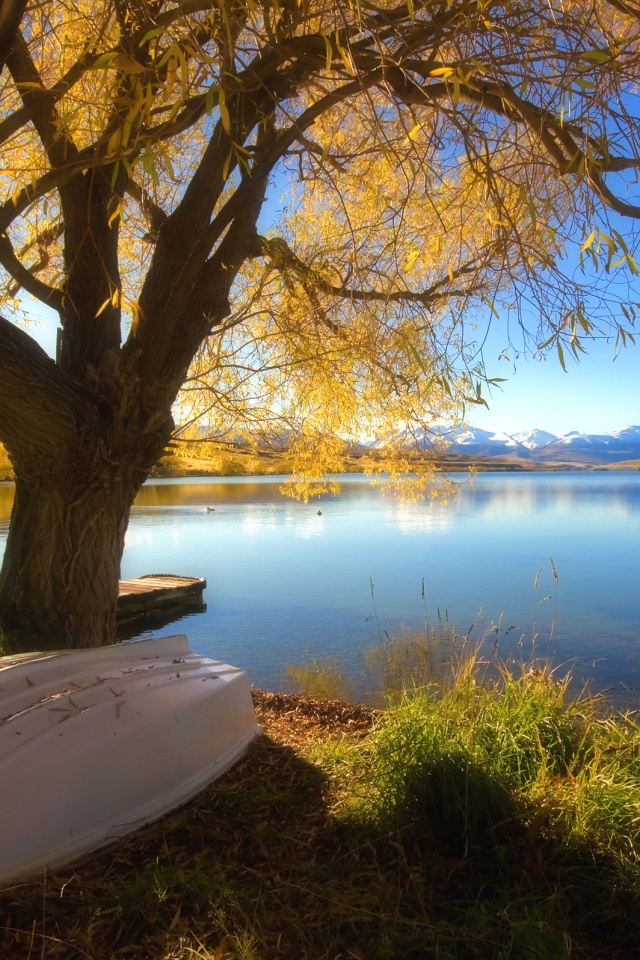 Осеннее озеро обои