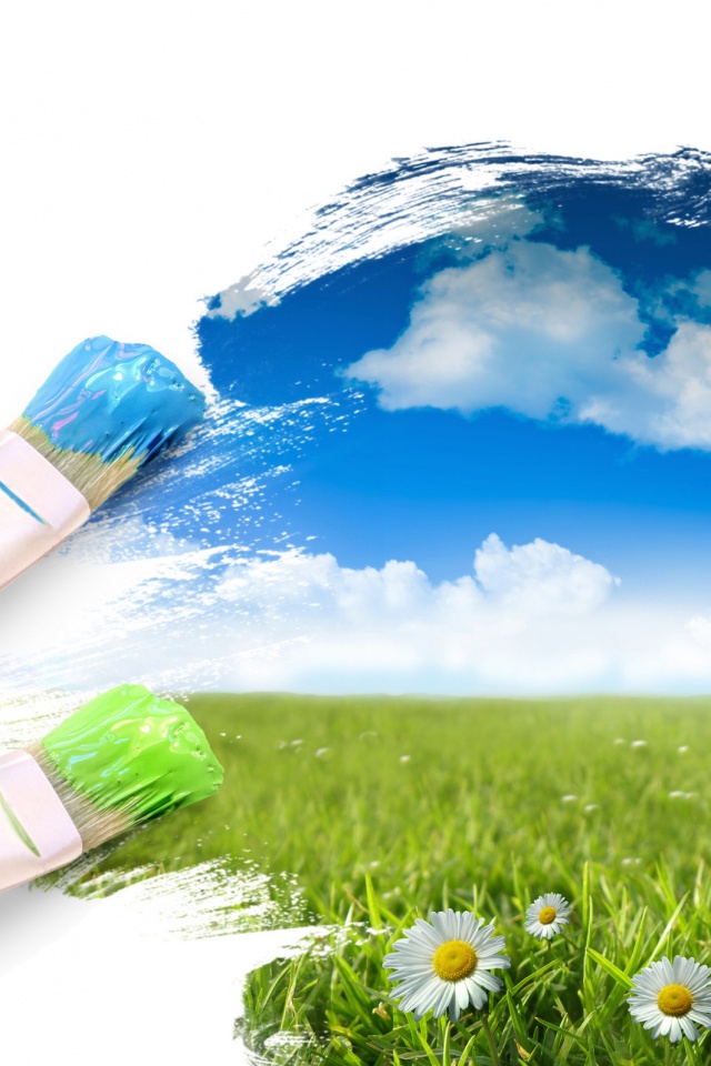 Нарисованный мир обои