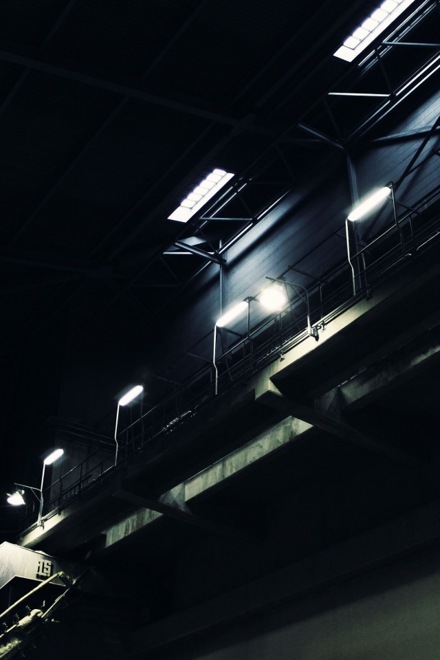 Платформа ночью обои