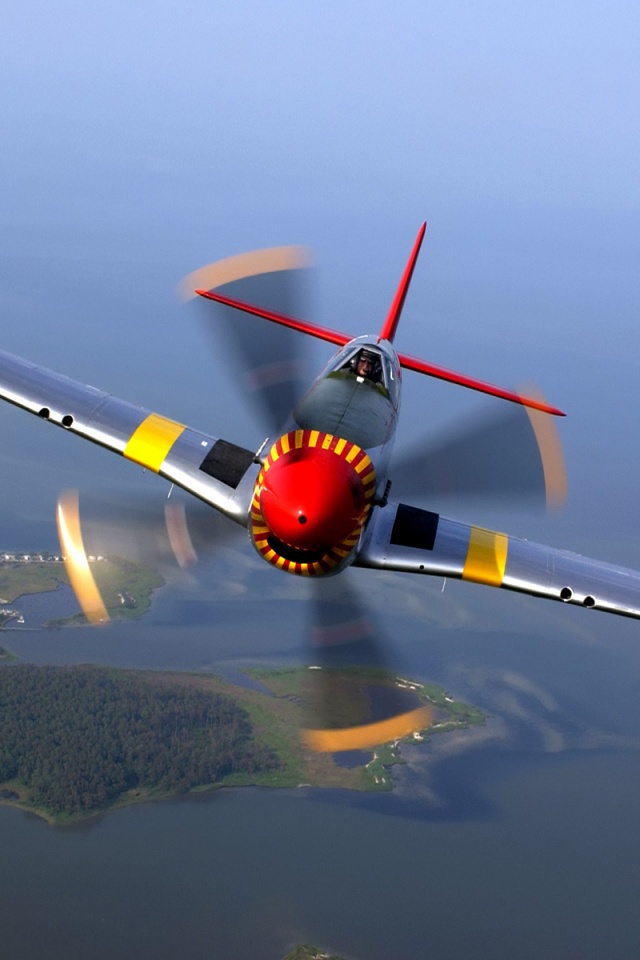 Пропеллерный самолёт обои