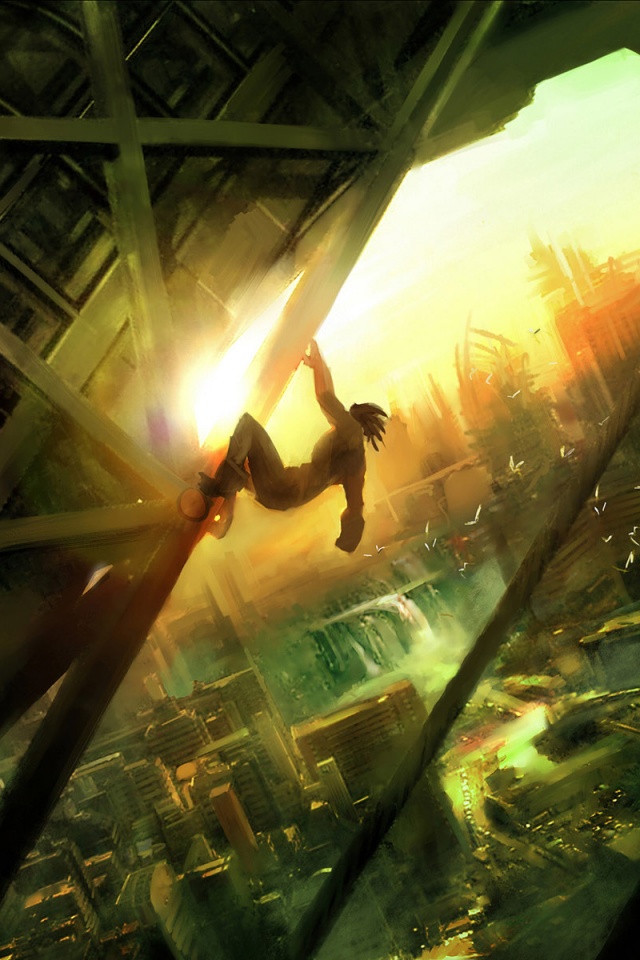 Мутант в постапокалиптическом городе обои