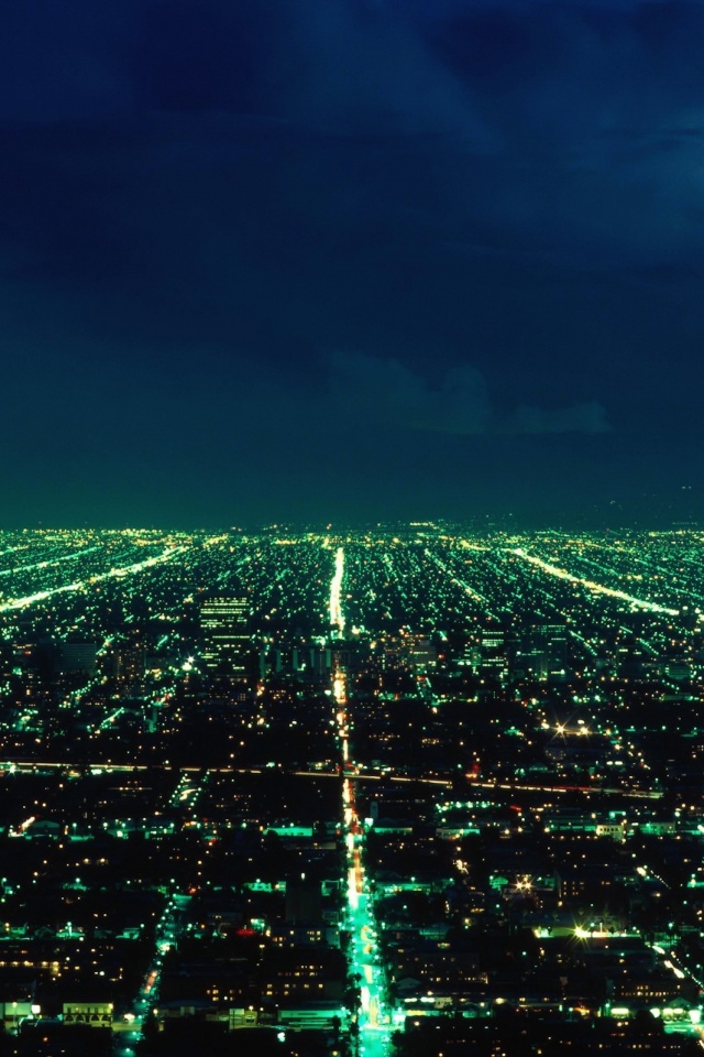 Вид на город с высоты обои