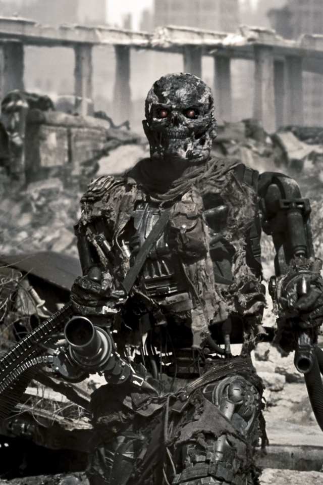 Терминатор на развалинах обои