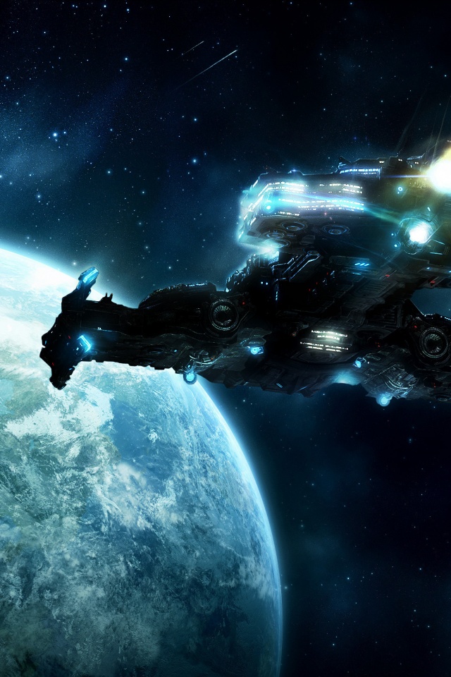 Hyperion летит к земле обои
