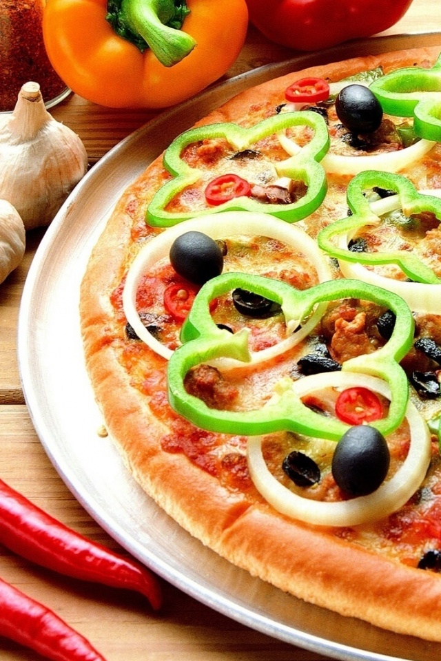 Пицца с паприкой обои