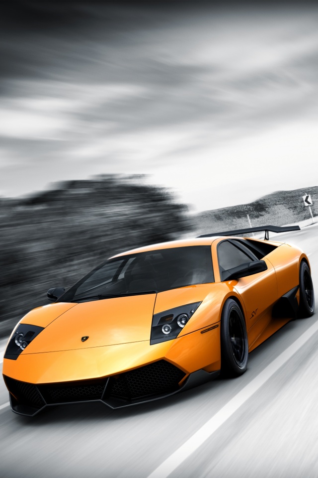 Желтая Ламборджини обои