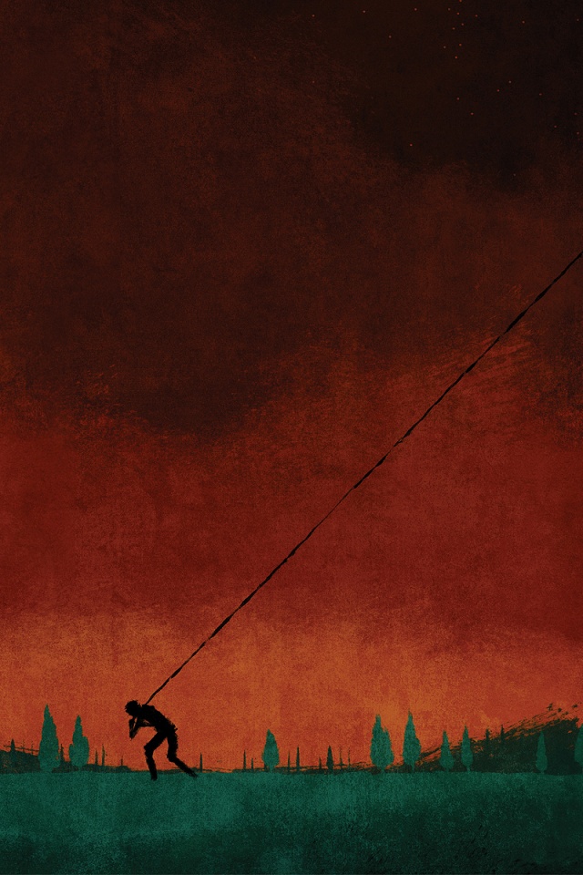 Человек тянущий звезду обои