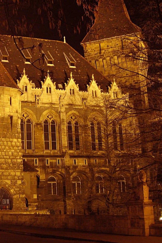 Замок ночью обои