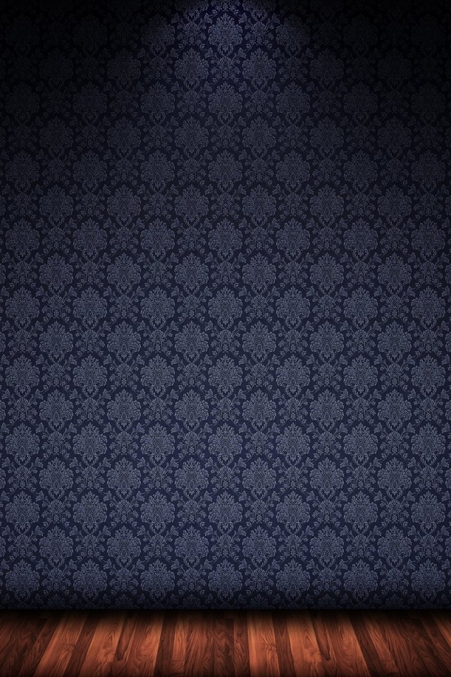 Комната с узорными обоями обои