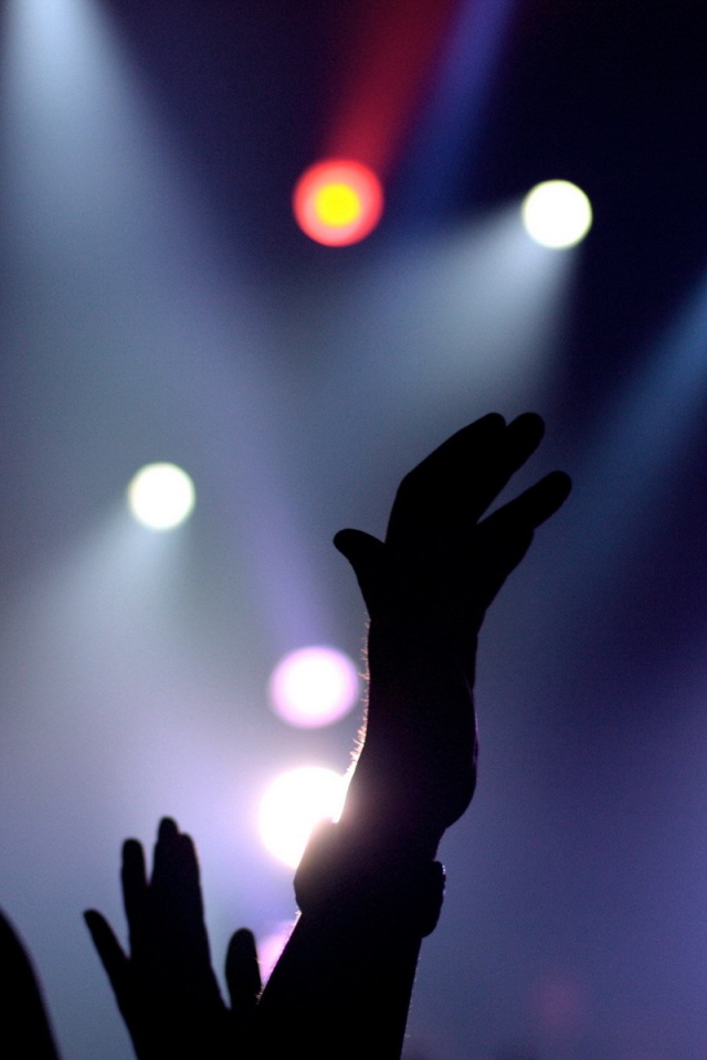 Руки людей на концерте обои