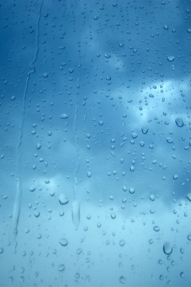 Капли на стекле обои