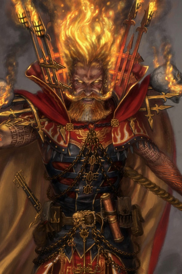 Огненный демон обои