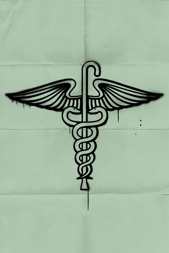 Змеи на трости — граффити обои