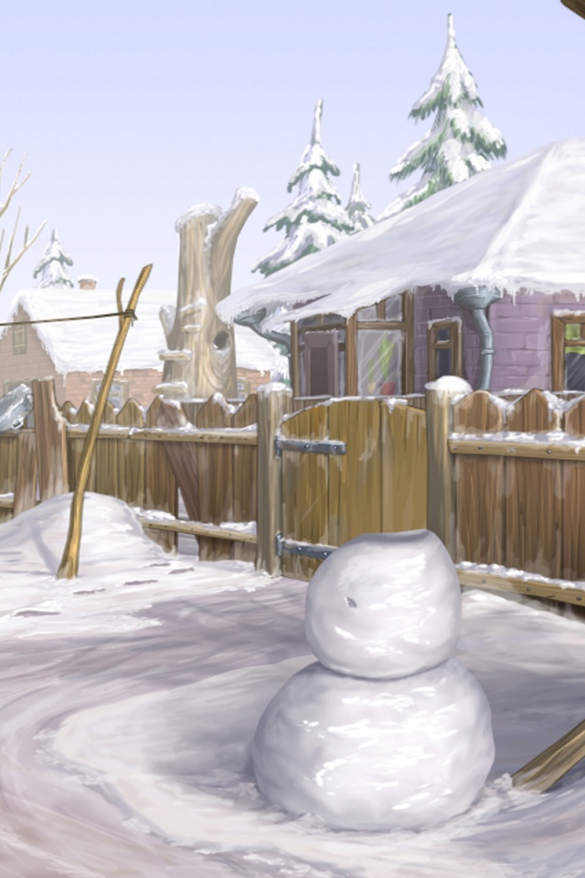 Снеговик обои