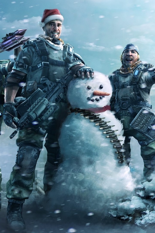 Новый год в шутере обои